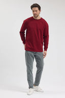 Uzun Kollu T-Shirt - Bordo