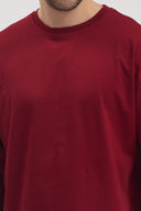Uzun Kollu T-Shirt - Bordo