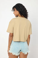 Oversize Crop - Bej