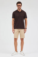 Polo Yaka T-Shirt - Kahve