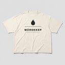 Mürekkep Oversize T-Shirt - Krem
