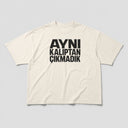 Aynı Kalıptan Çıkmadık Oversize T-Shirt - Krem