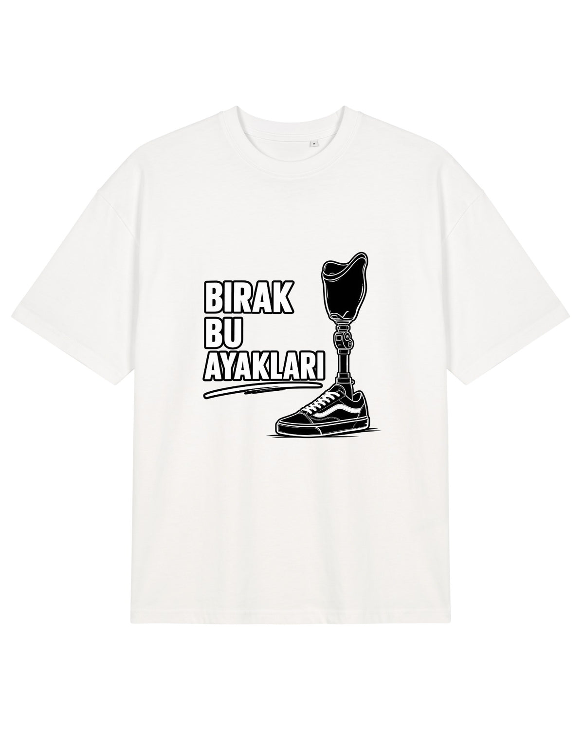 Bırak Bu Ayakları Oversize T-Shirt - Furkan & Samet - Beyaz