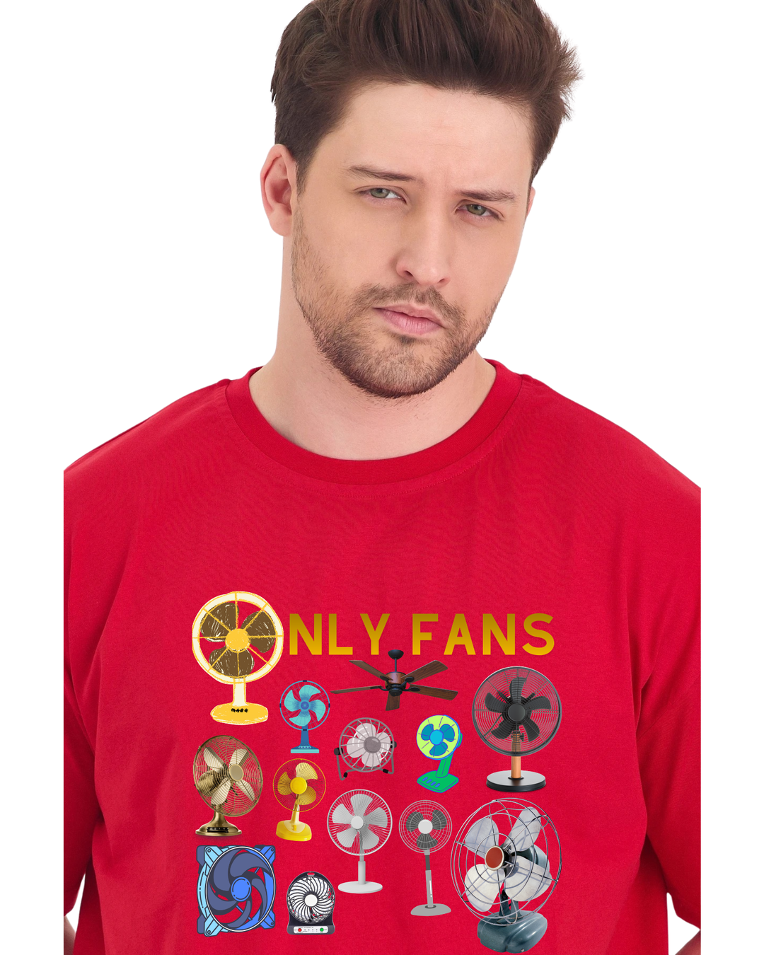 Only Fans Oversize T-Shirt - Kırmızı