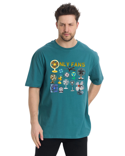 Only Fans Oversize T-Shirt - Petrol Yeşili