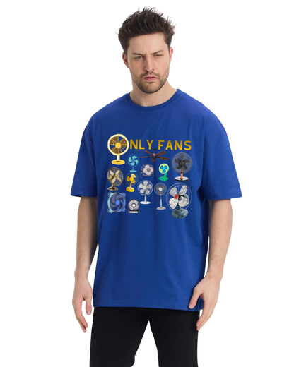 Only Fans Oversize T-Shirt - Sax Mavi