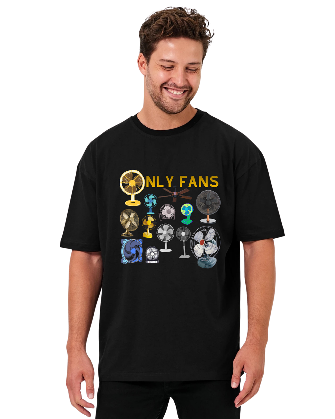 Only Fans Oversize T-Shirt - Siyah