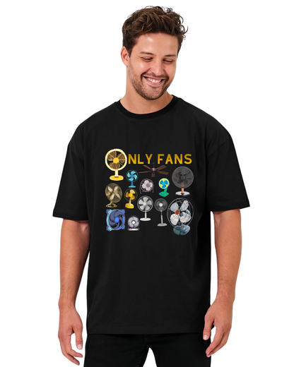 Only Fans Oversize T-Shirt - Siyah