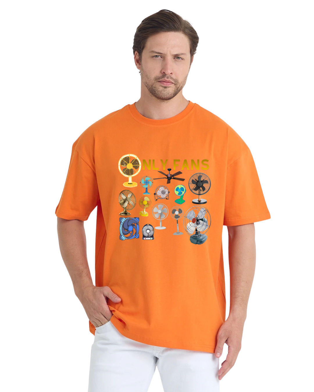 Only Fans Oversize T-Shirt - Turuncu