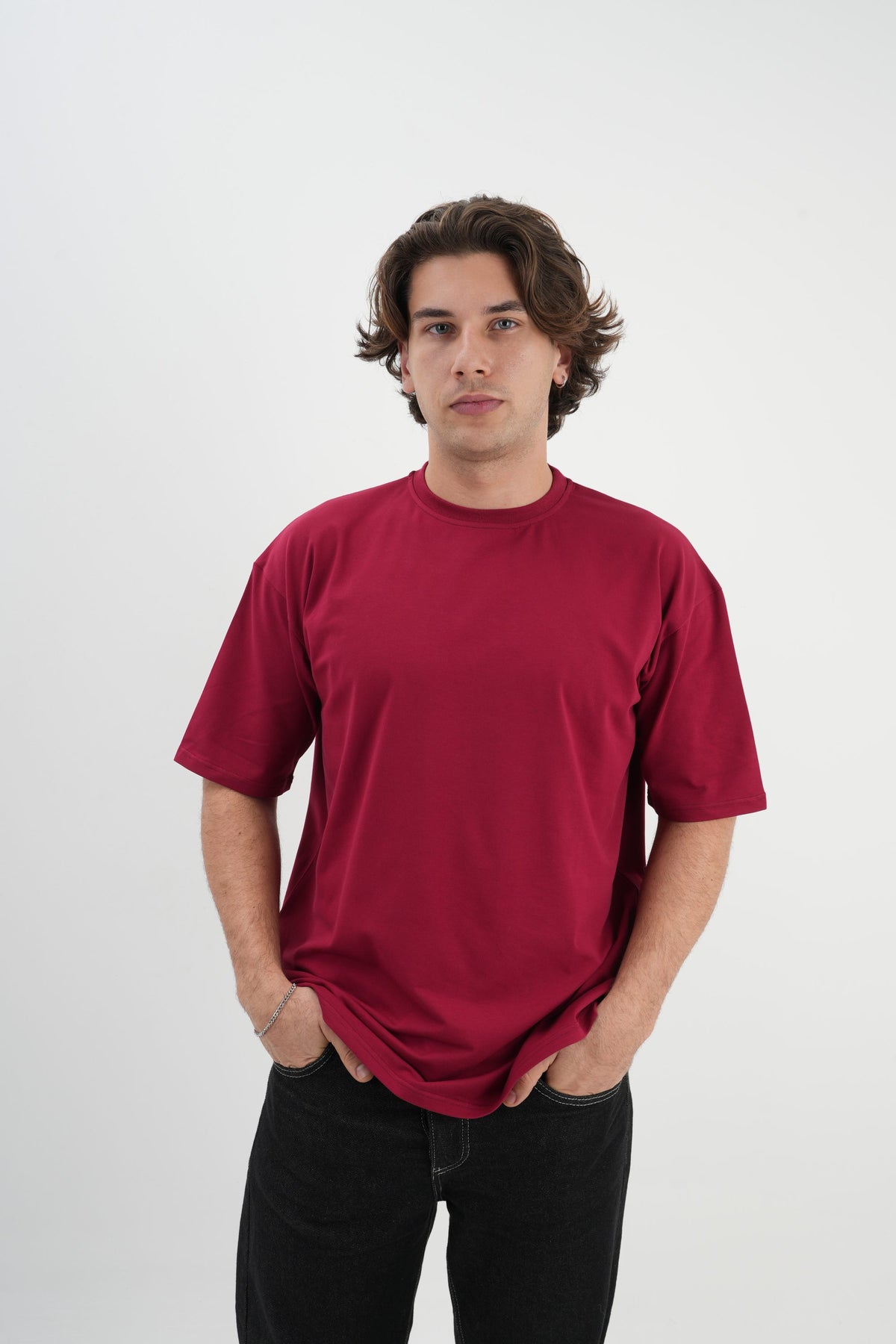Oversize T-Shirt 24/1 - Bordo