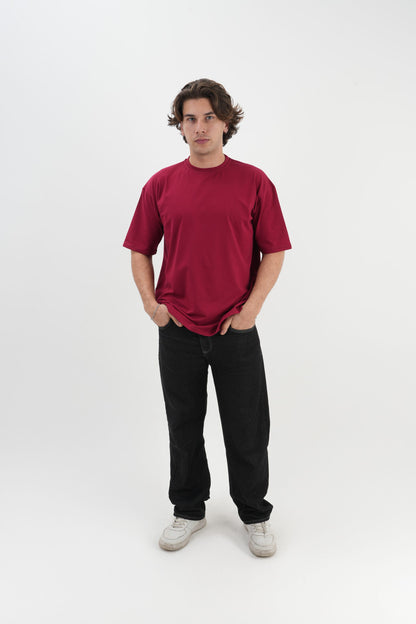 Oversize T-Shirt 24/1 - Bordo