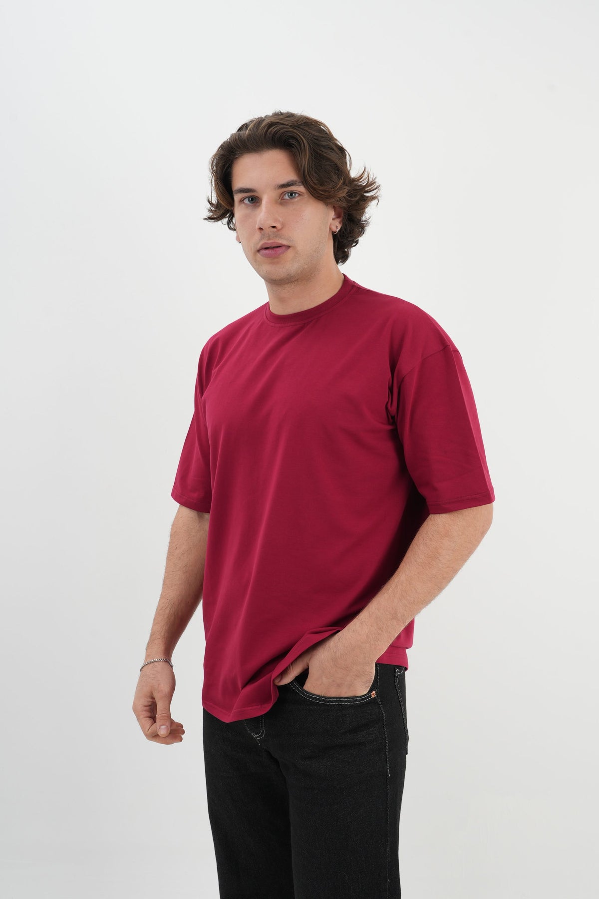Oversize T-Shirt 24/1 - Bordo