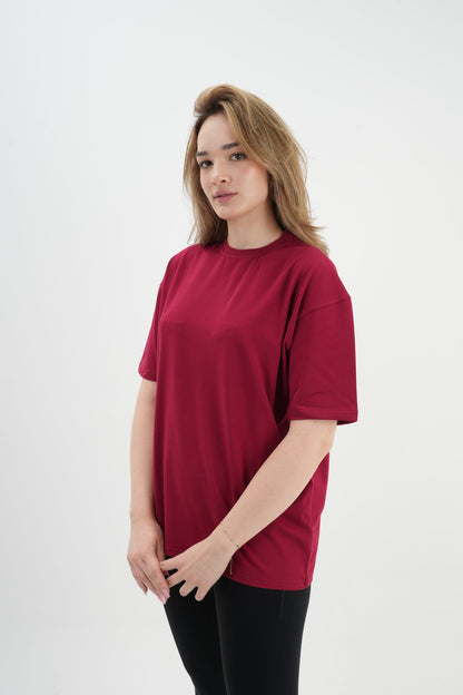 Oversize T-Shirt 24/1 - Bordo