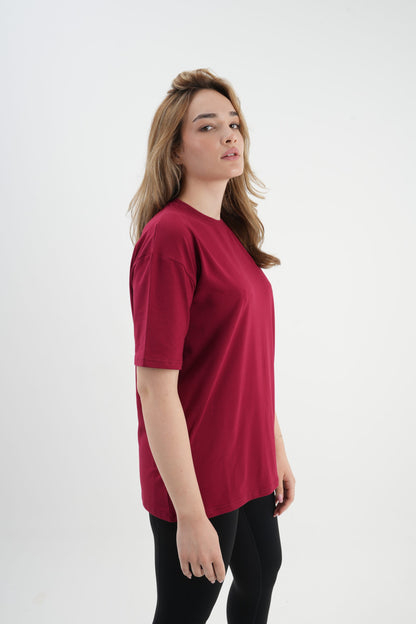 Oversize T-Shirt 24/1 - Bordo