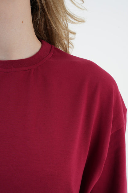 Oversize T-Shirt 24/1 - Bordo