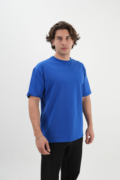 Oversize T-Shirt 24/1 - Sax Mavi