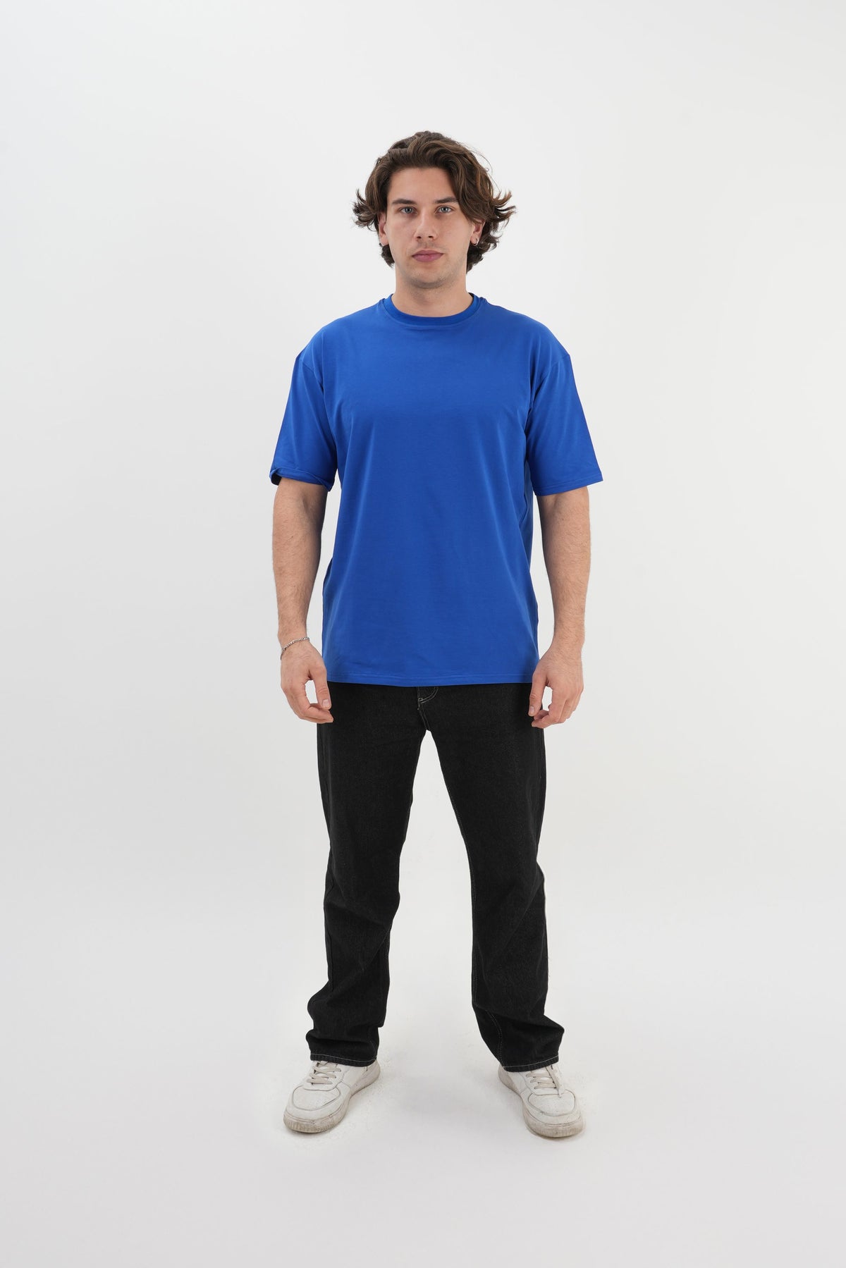 Oversize T-Shirt 24/1 - Sax Mavi