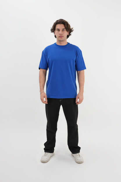 Oversize T-Shirt 24/1 - Sax Mavi