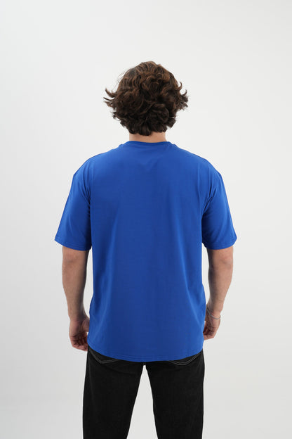 Oversize T-Shirt 24/1 - Sax Mavi