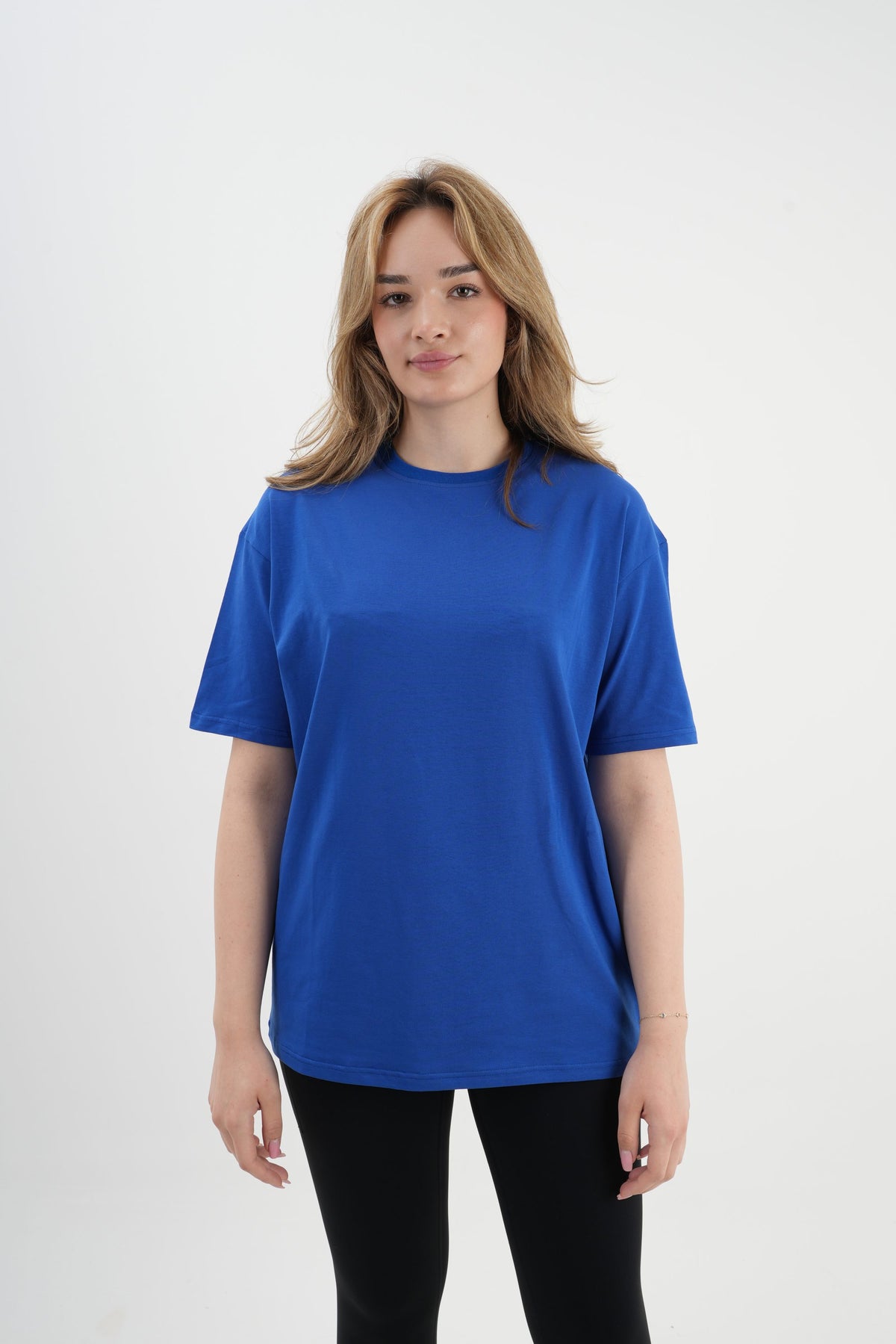 Oversize T-Shirt 24/1 - Sax Mavi