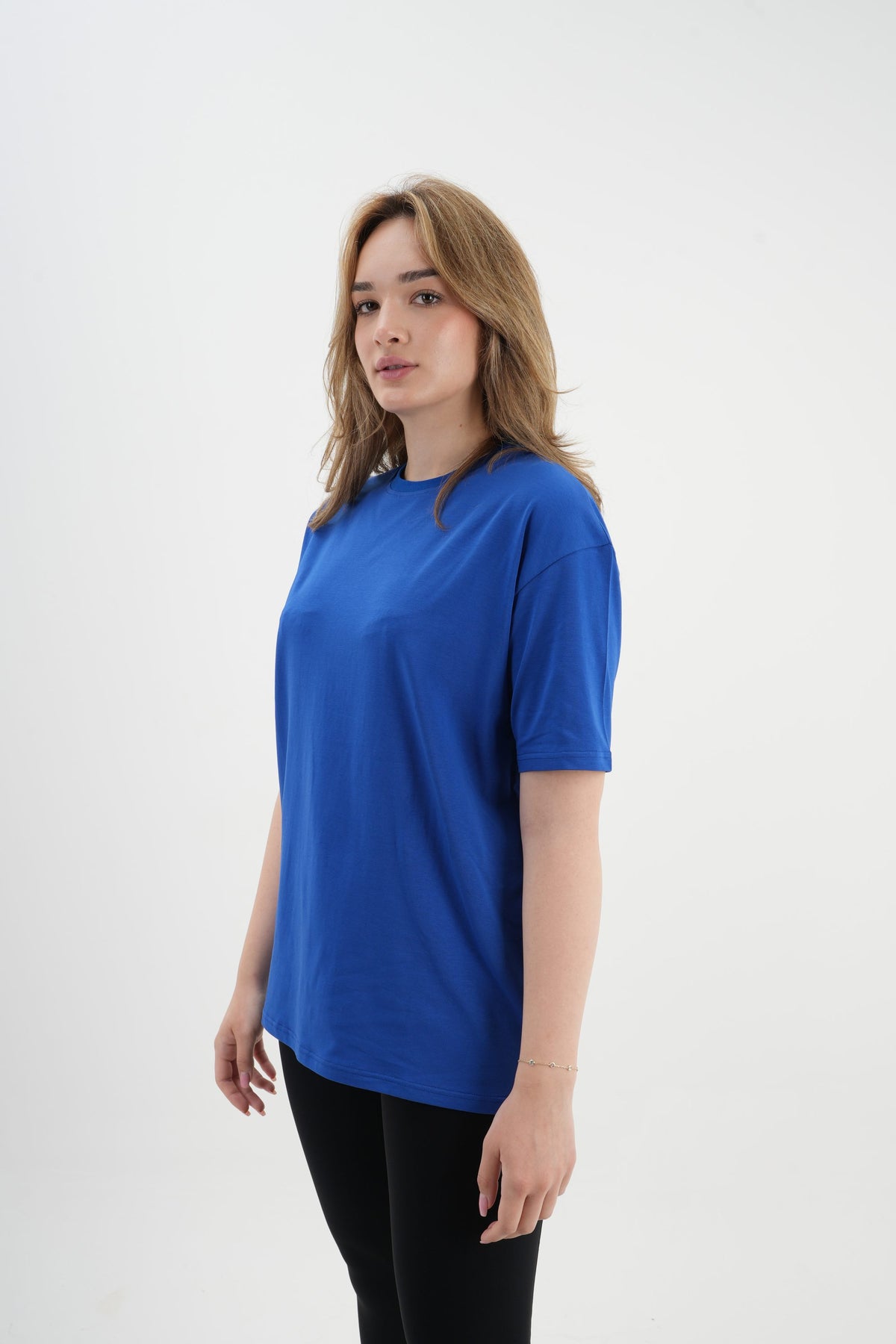 Oversize T-Shirt 24/1 - Sax Mavi