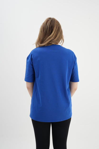 Oversize T-Shirt 24/1 - Sax Mavi