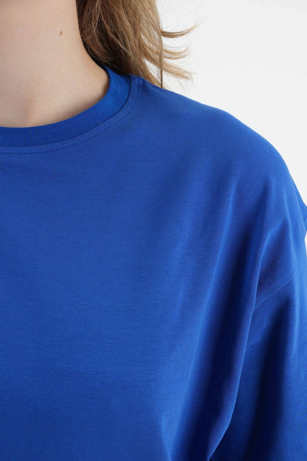 Oversize T-Shirt 24/1 - Sax Mavi