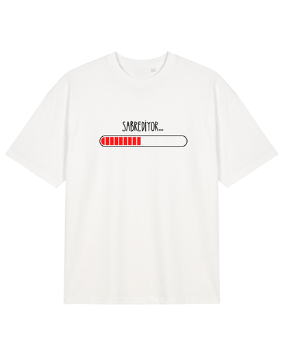 Sabrediyor Oversize T-Shirt - Furkan & Samet - Beyaz