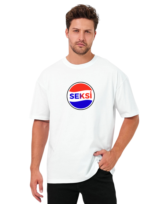 Seksi Oversize T-Shirt - Beyaz
