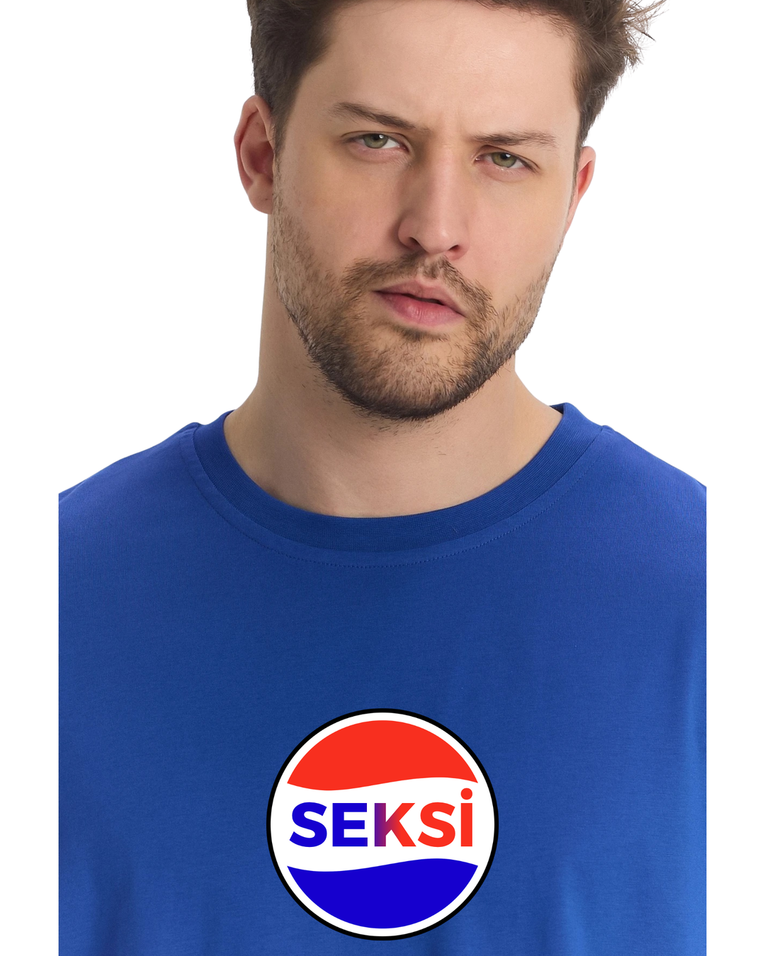 Seksi Oversize T-Shirt - Sax Mavi