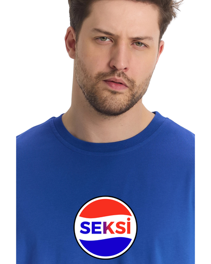 Seksi Oversize T-Shirt - Sax Mavi