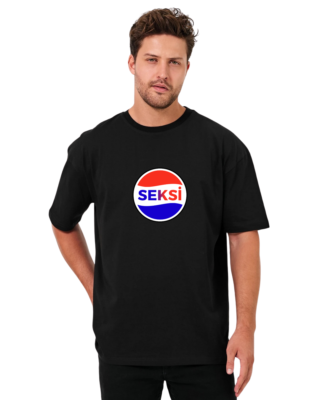 Seksi Oversize T-Shirt - Siyah