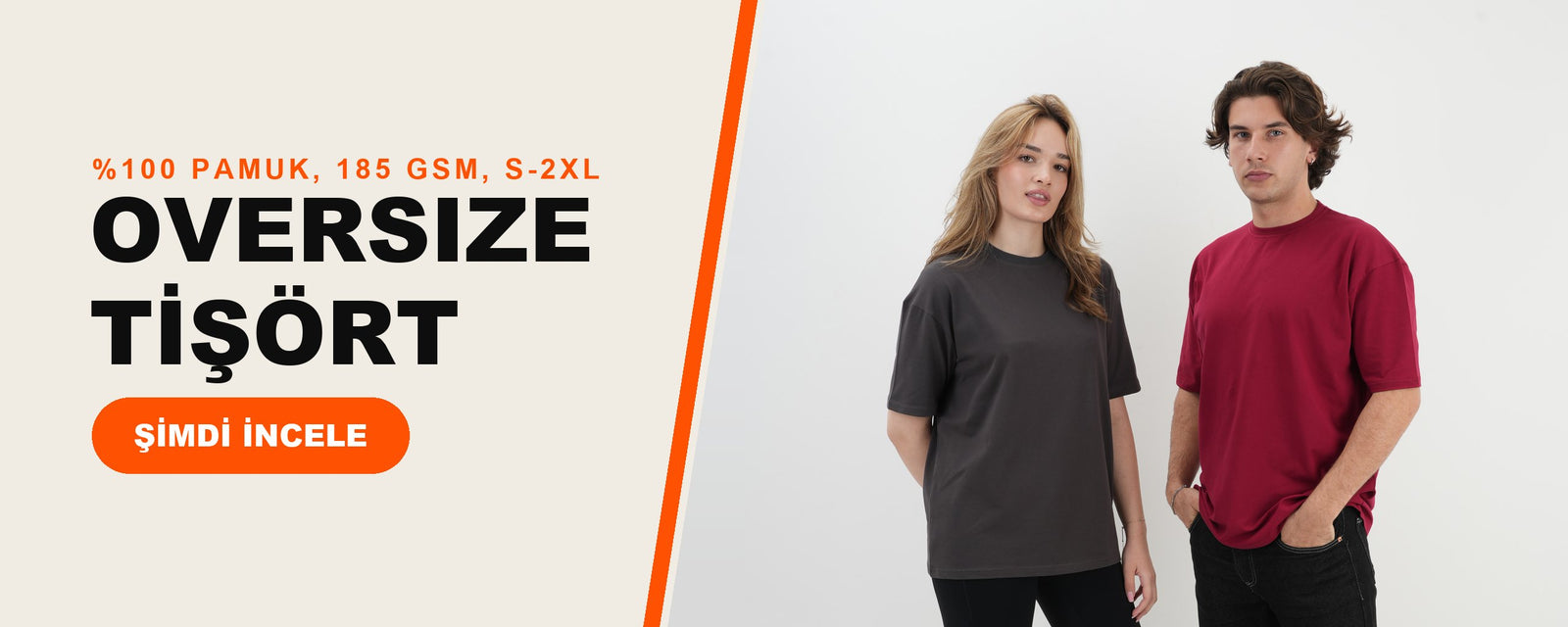 Oversize tişört: %100 pamuk, 185 GSM, S-2XL beden